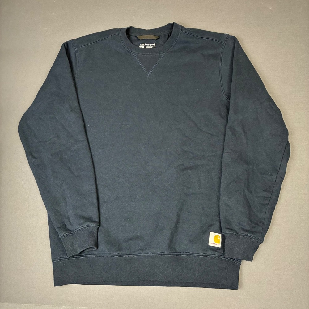 Carhartt Men's Navy Blue Loose Fit Crewneck Sweatshirt Size Medium Blank